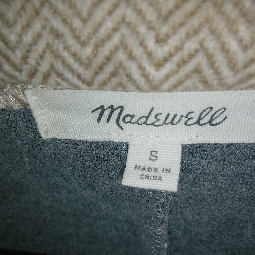 MADEWELL S Stanza Camel Herringbone Coat - Picture 15 of 15